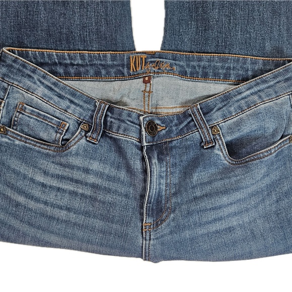 Kut from the Kloth Jeans Womens 6 Blue Denim Distressed Dark Wash Casual Pants - Picture 2 of 9
